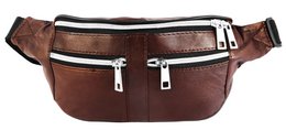Marsupio Steinmeister in vera pelle, marrone