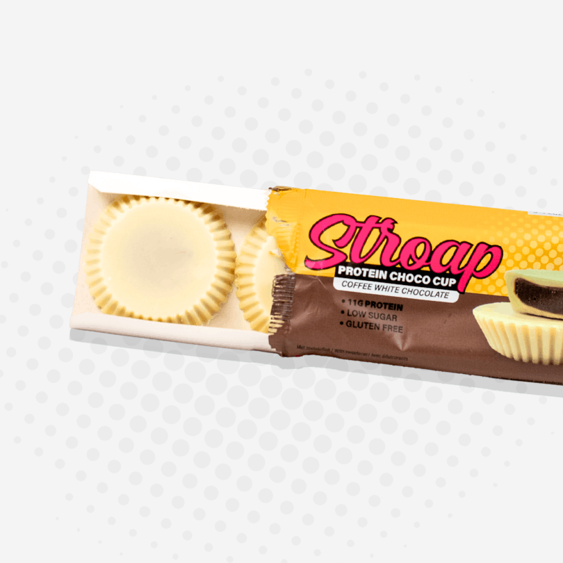 Eiwitarme koffie, witte chocoladebeker