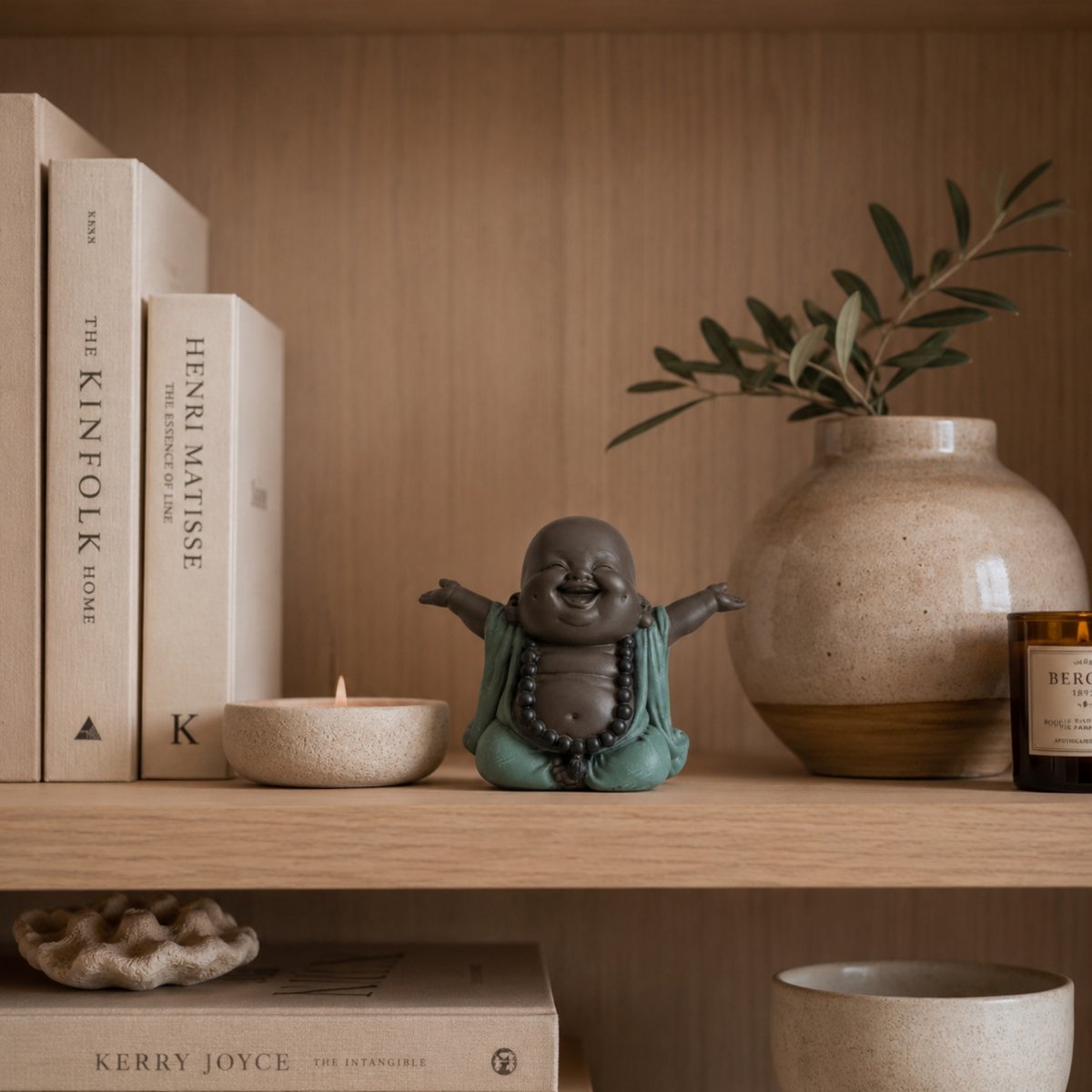 Welkom Boeddha Welcome - Happiness Porte - Zen en Feng Shui Decoration - om een ​​ontspannende en spirituele sfeer te creëren - Geschenkidee