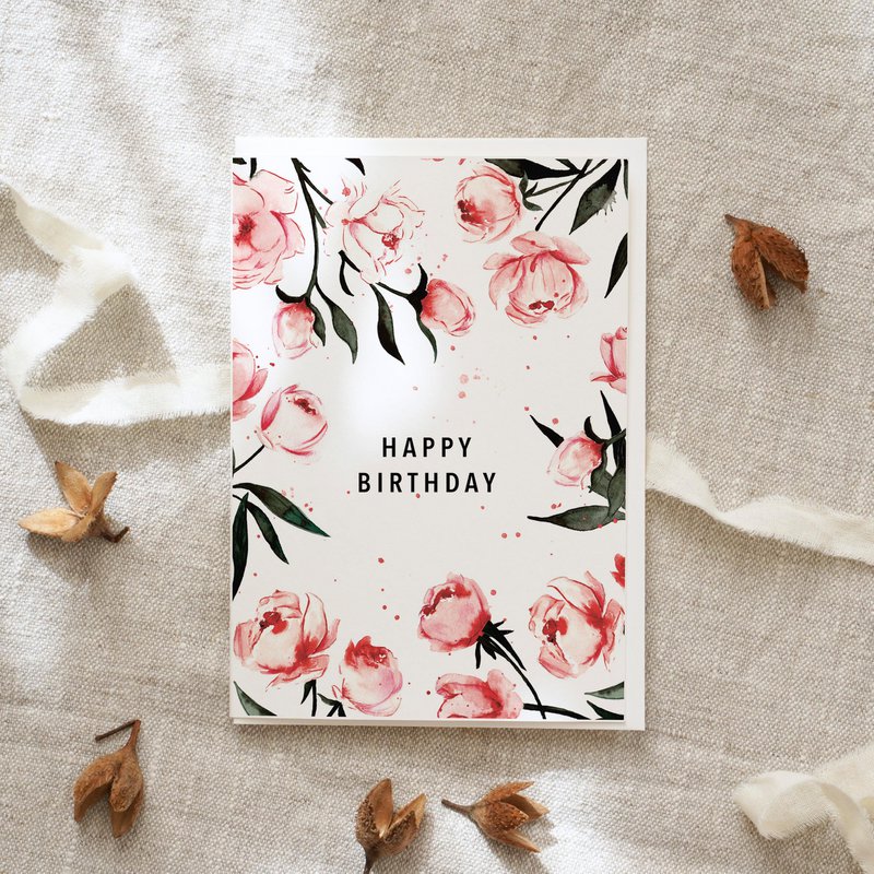 Biglietto d'auguri · Buon Compleanno | Rose