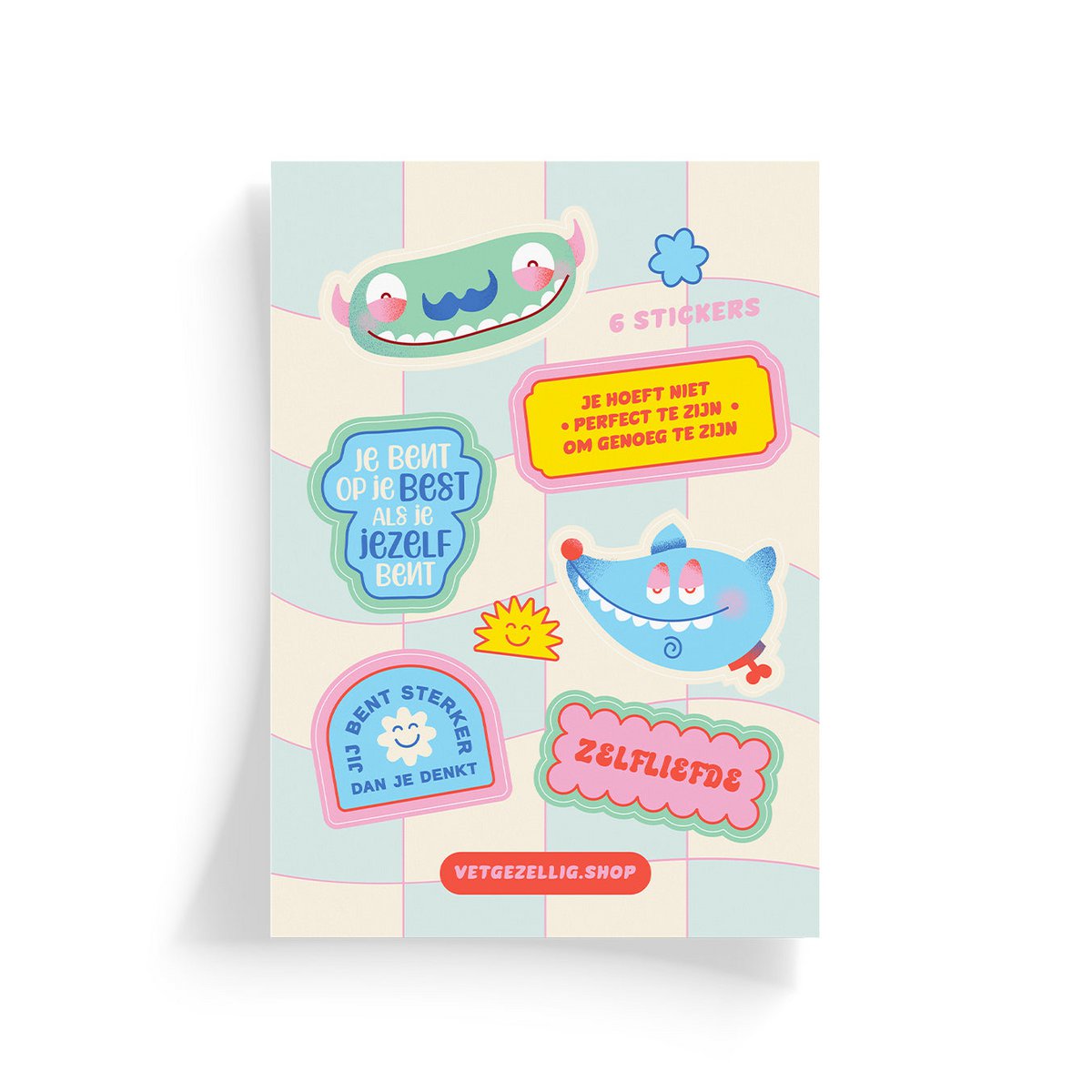 Stickervel ‘Liefde om te Plakken’ – Blauw