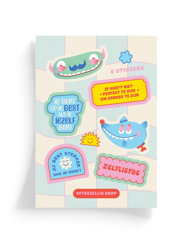 Stickervel ‘Liefde om te Plakken’ – Blauw