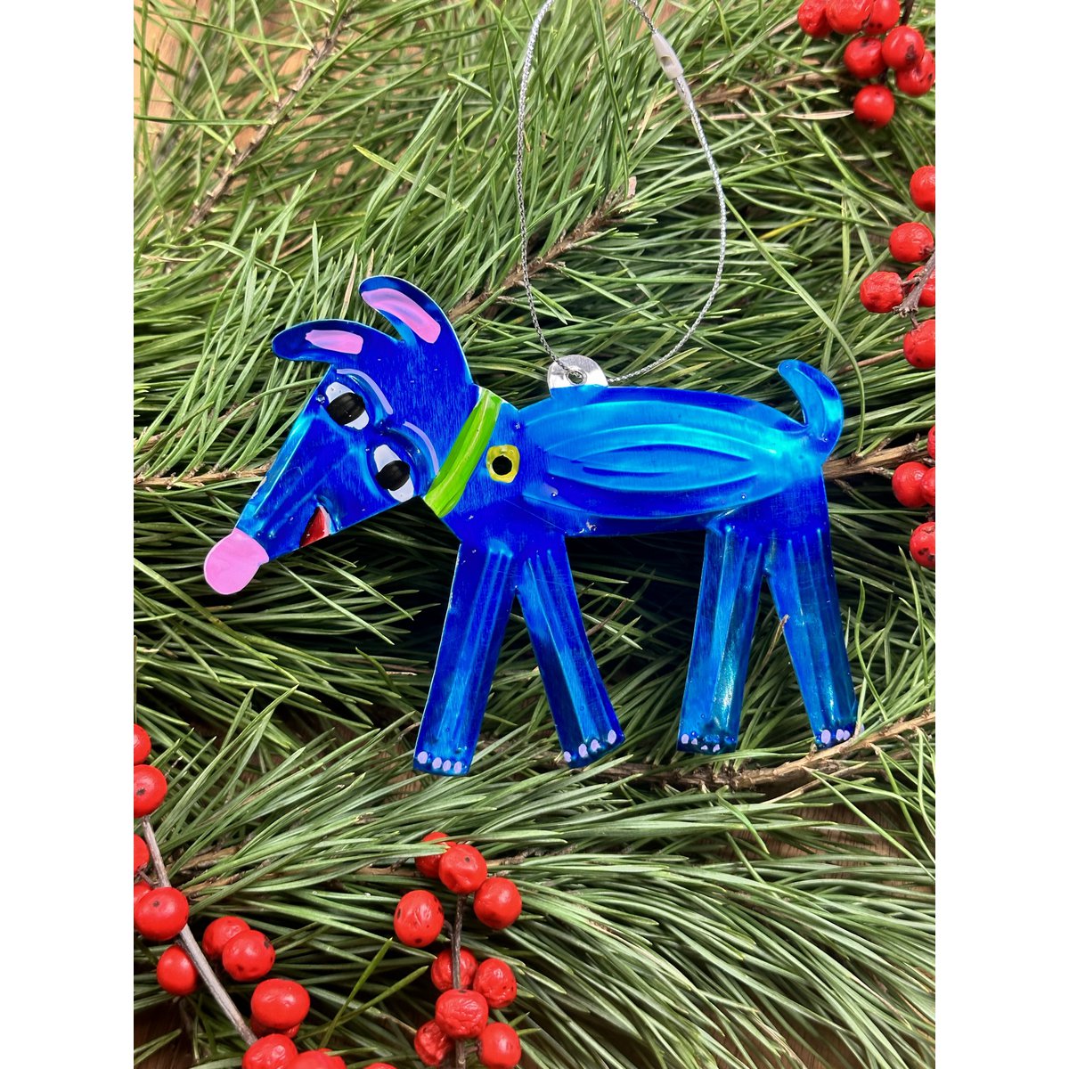 Hund – Ornament aus Weißblech