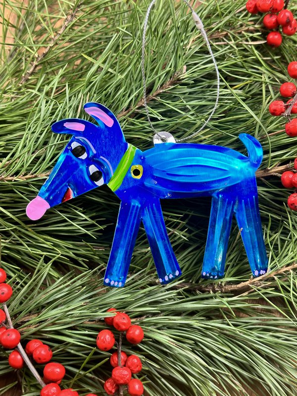 Hund – Ornament aus Weißblech