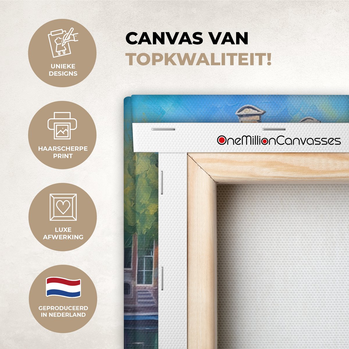 Peinture sur toile - Décoration murale Amsterdam - Huile - GRAISE - Peinture - Art - Décoration murale Salon - Décoration de la chambre - Accessoires de chambre - Paintes de toile