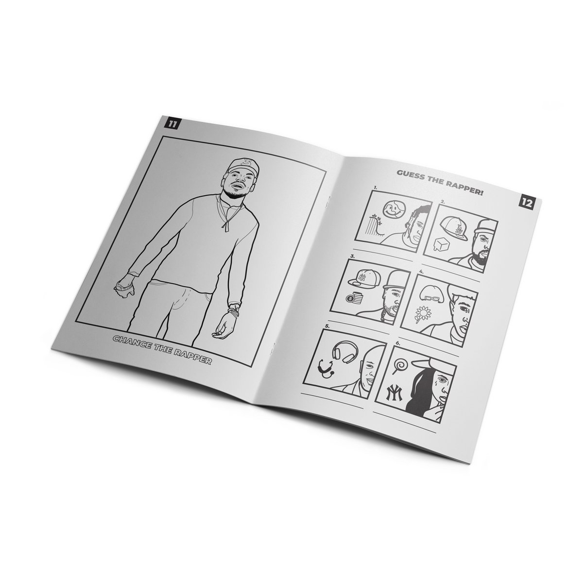 Libro di attività da colorare di leggende del rap