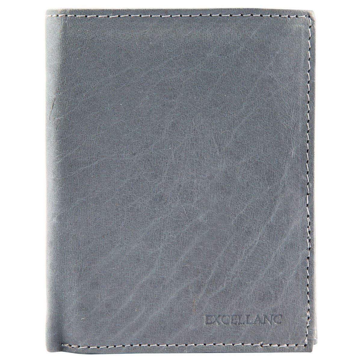 Portafoglio in vera pelle Excellanc in grigio