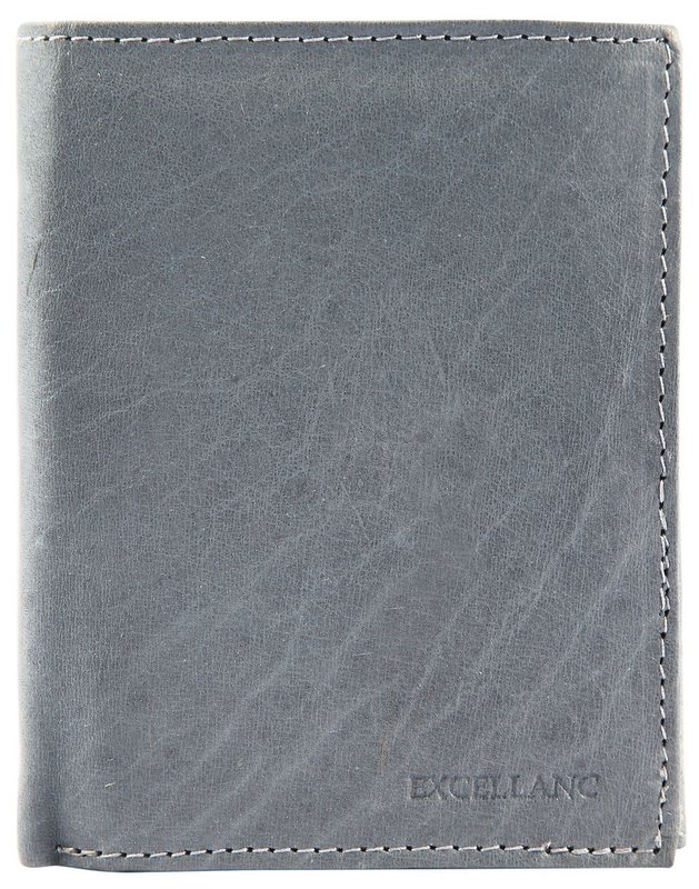 Portafoglio in vera pelle Excellanc in grigio