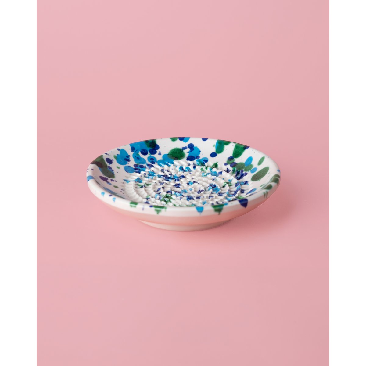 Piatto in ceramica Grattugia aglio PICCOLO / Corallo