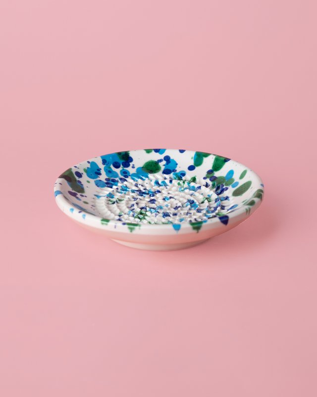 Piatto in ceramica Grattugia aglio PICCOLO / Corallo