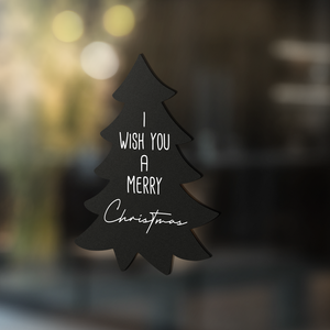 merry christmas tree sticker