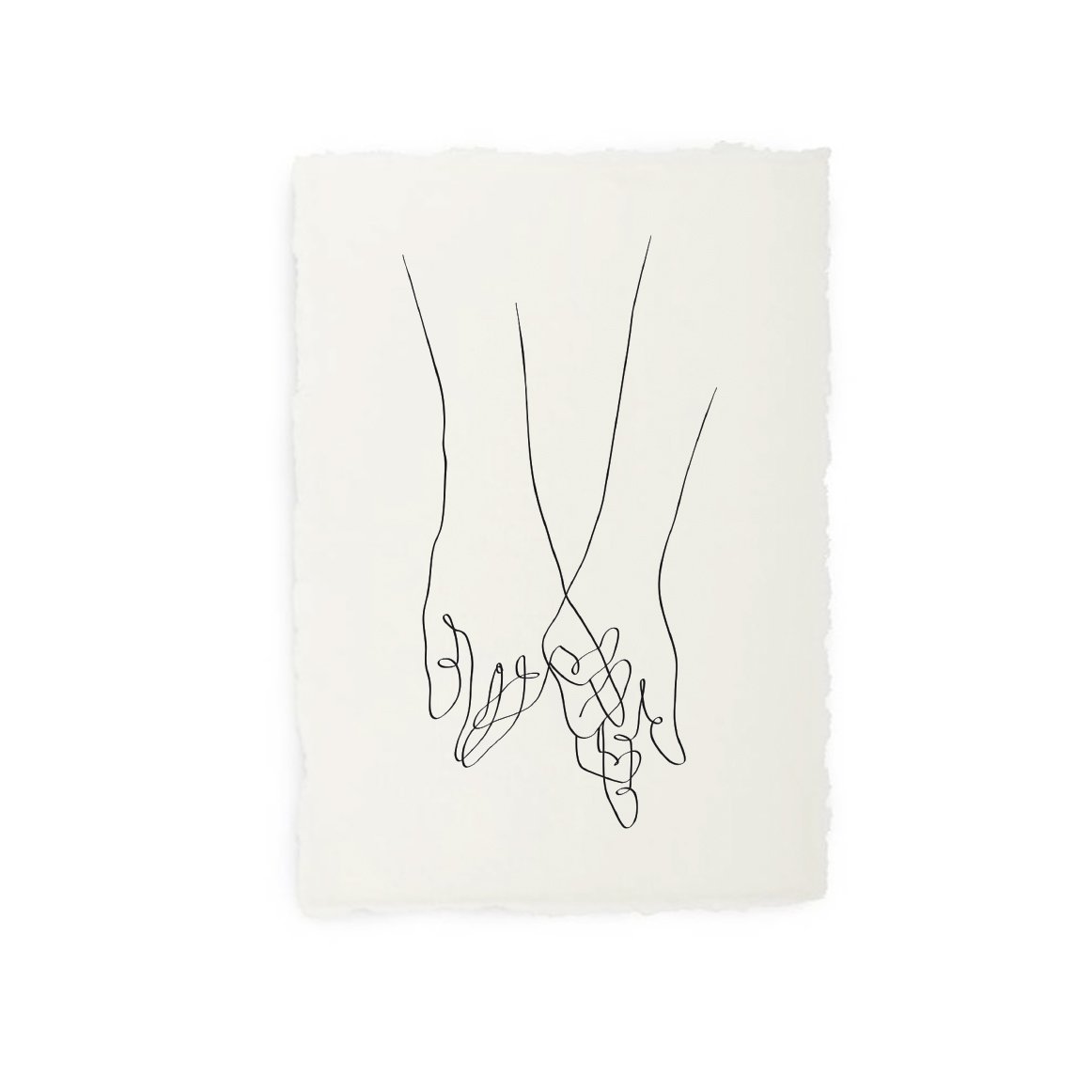 Postcard holding hands