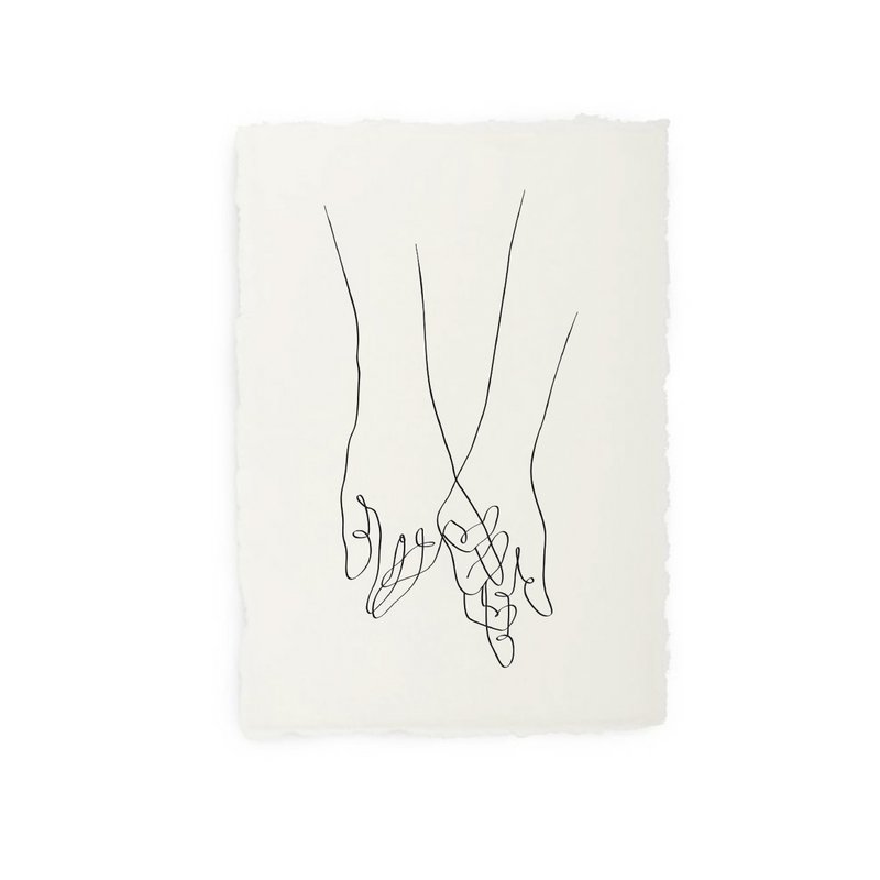 Postcard holding hands