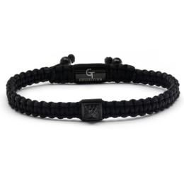 Bracelet Homme Pyramide Noir avec Zircon