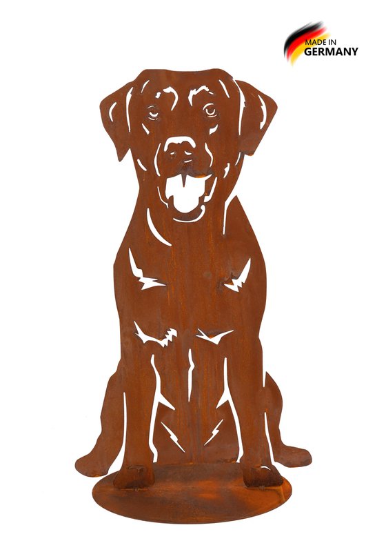 Dog Milly lavet af rustfrit stål med Corten stål look