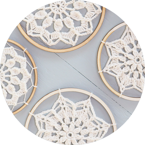 Christmas holiday creative tip! - DIY Christmas bauble crochet kit with wooden rings