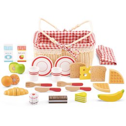 Juego de cesta de picnic de madera