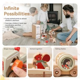 Wooden Train Learning Toy