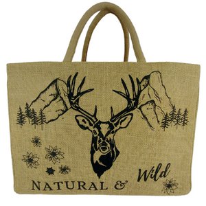 Domelo Jutetasche Einkaufstasche. Jute Shopper Tasche. Große wasserabweisenden Einkaufskorb/ Strandtasche . Badetasche XXL/ Shopping bag Geschenke für Frauen.
