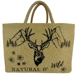 Domelo Jutetasche Einkaufstasche. Jute Shopper Tasche. Große wasserabweisenden Einkaufskorb/ Strandtasche . Badetasche XXL/ Shopping bag Geschenke für Frauen.