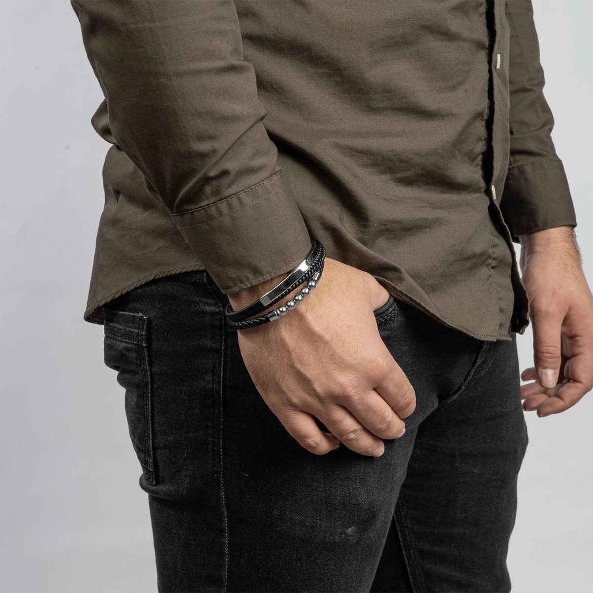Bracciale in pelle "Perla"