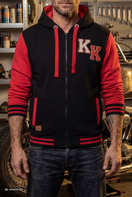 Kapuzensweatjacke 'Never Fuck A Fucker' in Schwarz