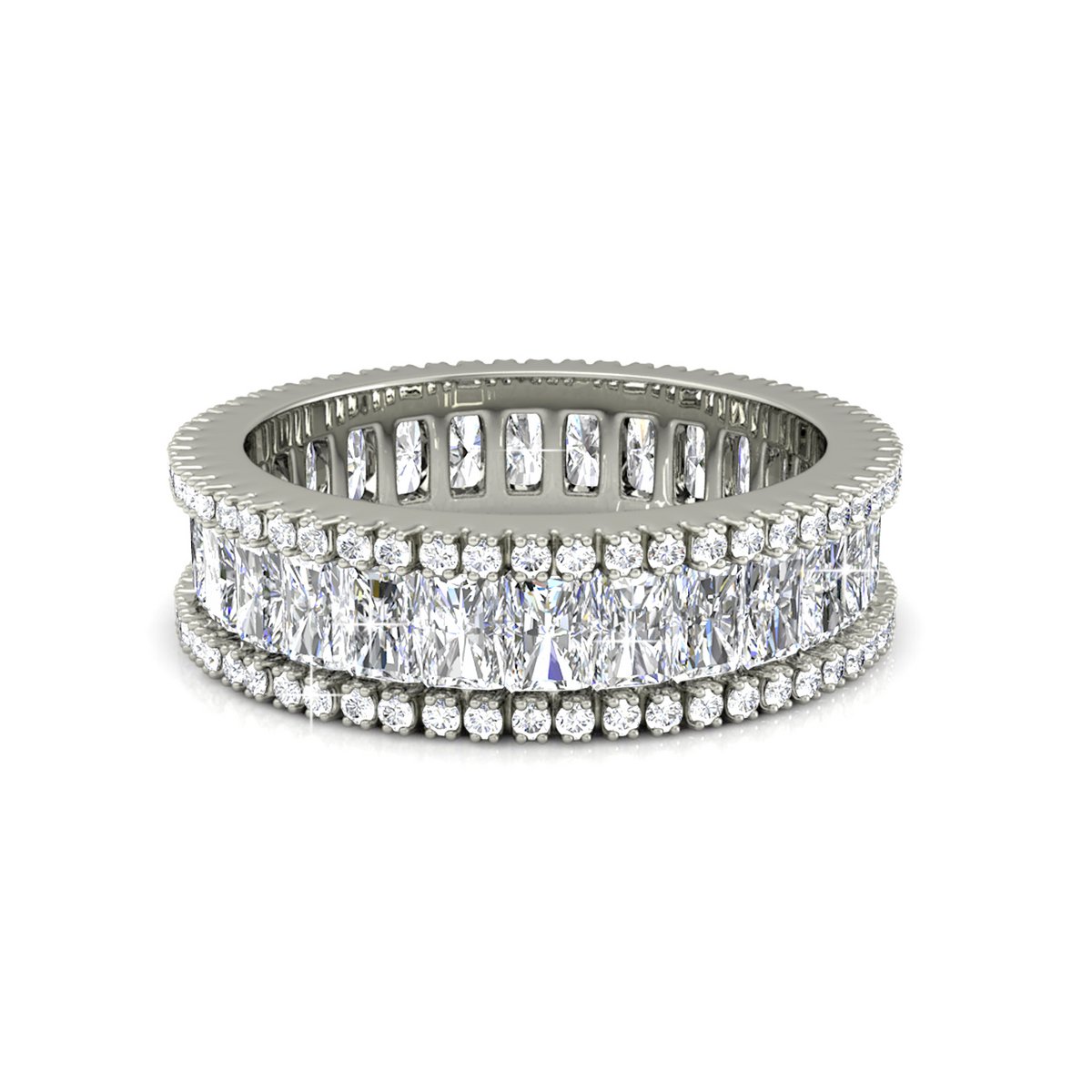 Bague Glamour Lock - Argenté et Cristal