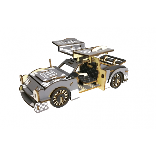 Bouwpakket Sportauto met Vleugeldeurenkleur