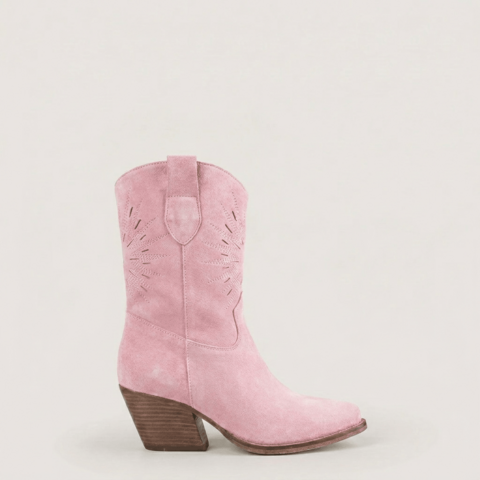 Rio Pink Texan Ankle Boots