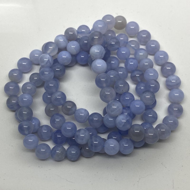 Blaues Calcedoine - Lithotherapie-Armband