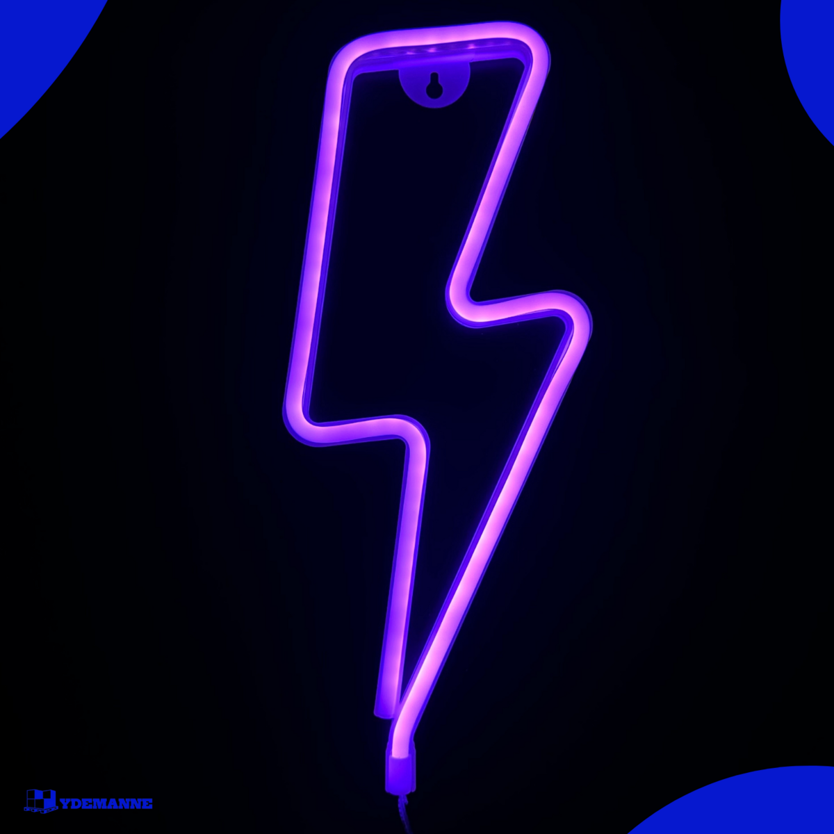 Neon Lamp - Lightning Purple - USB or Batteries - 34 x 13 cm