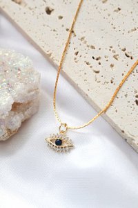 24K mini boze oog ketting