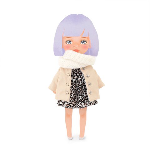 Soft toy, Sweet Sisters - Clothing set: Leather Down Jacket (35cm)