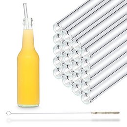 20x 27cm (Gerade) Party Set Glasstrohhalme für Flaschen und Karaffe