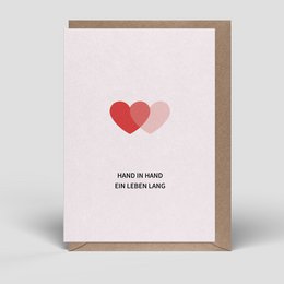 Folding card - Love card - Hand in hand - No. 287