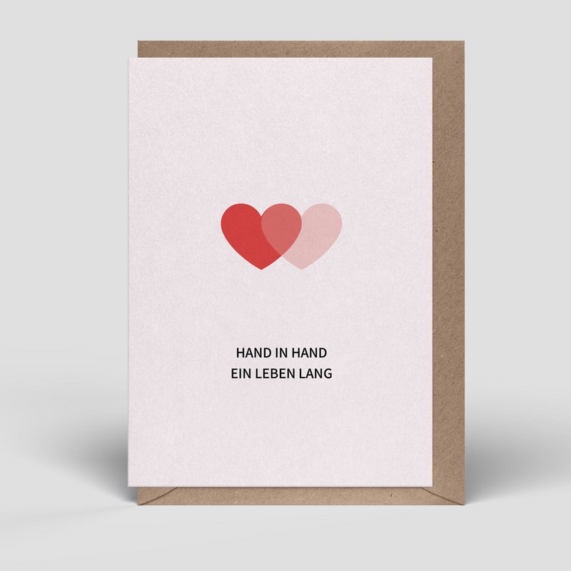 Folding card - Love card - Hand in hand - No. 287