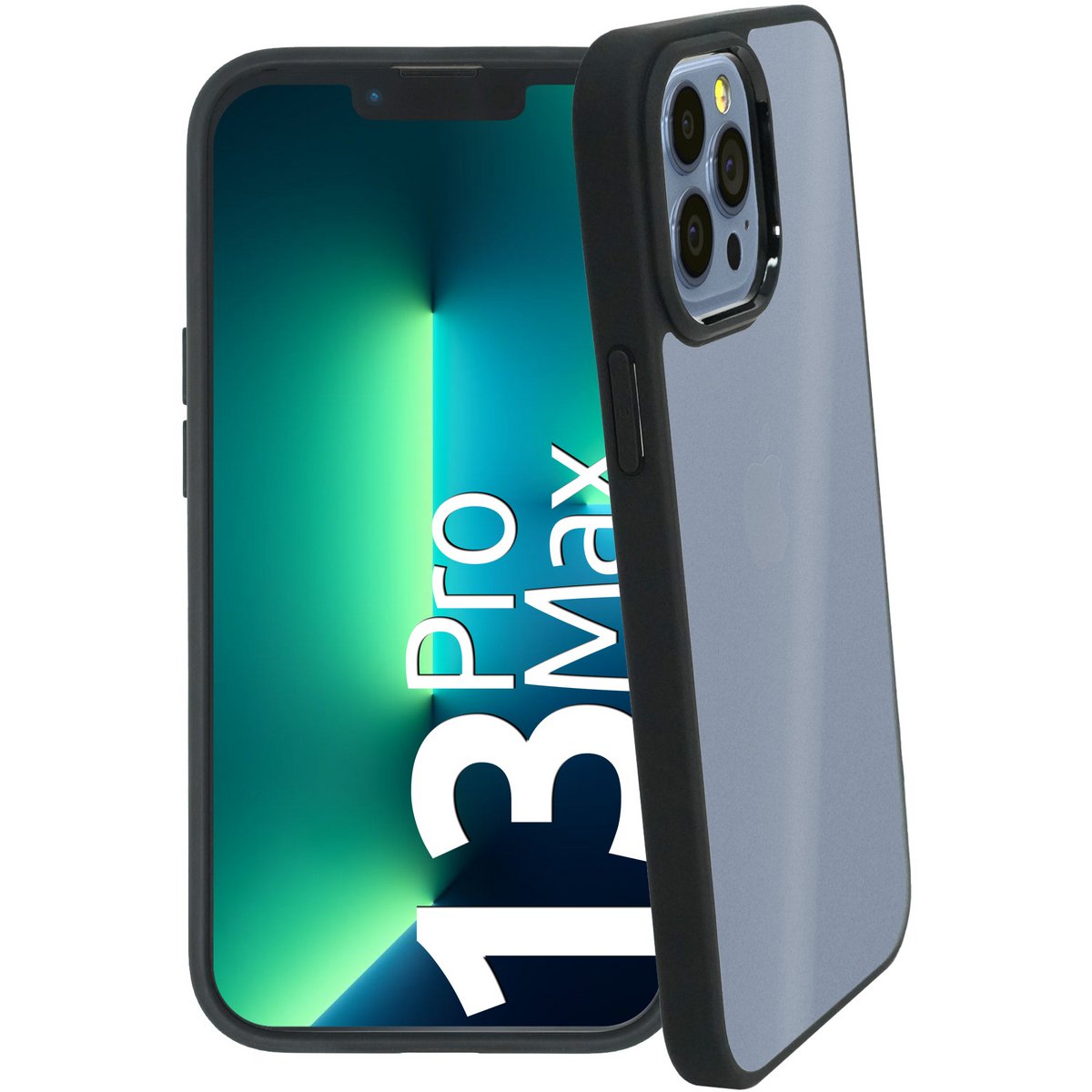 1x se® hardcover beschermhoes (mat zwart) Apple iPhone 13 Pro Max