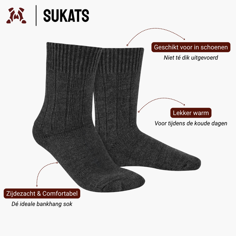 Sukats® Alpaca Sokken | 4 of 8 Paar | Wollen Sokken | Warme Sokken | Meerdere kleuren en maten