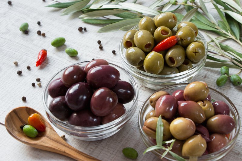 Mixed Greek Olives-(Brown,Green,Black)