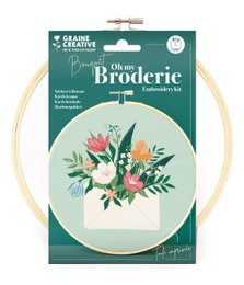 SET RICAMO BOUQUET DI FIORI Ø20CM