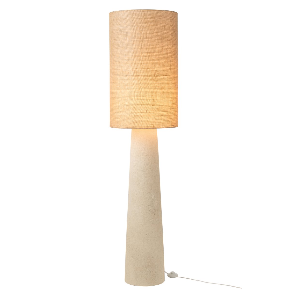 J-Line Stehleuchte Ava – Fiberglas/Jute – Natur – groß