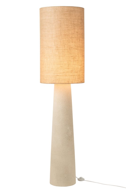 J-Line Stehleuchte Ava – Fiberglas/Jute – Natur – groß