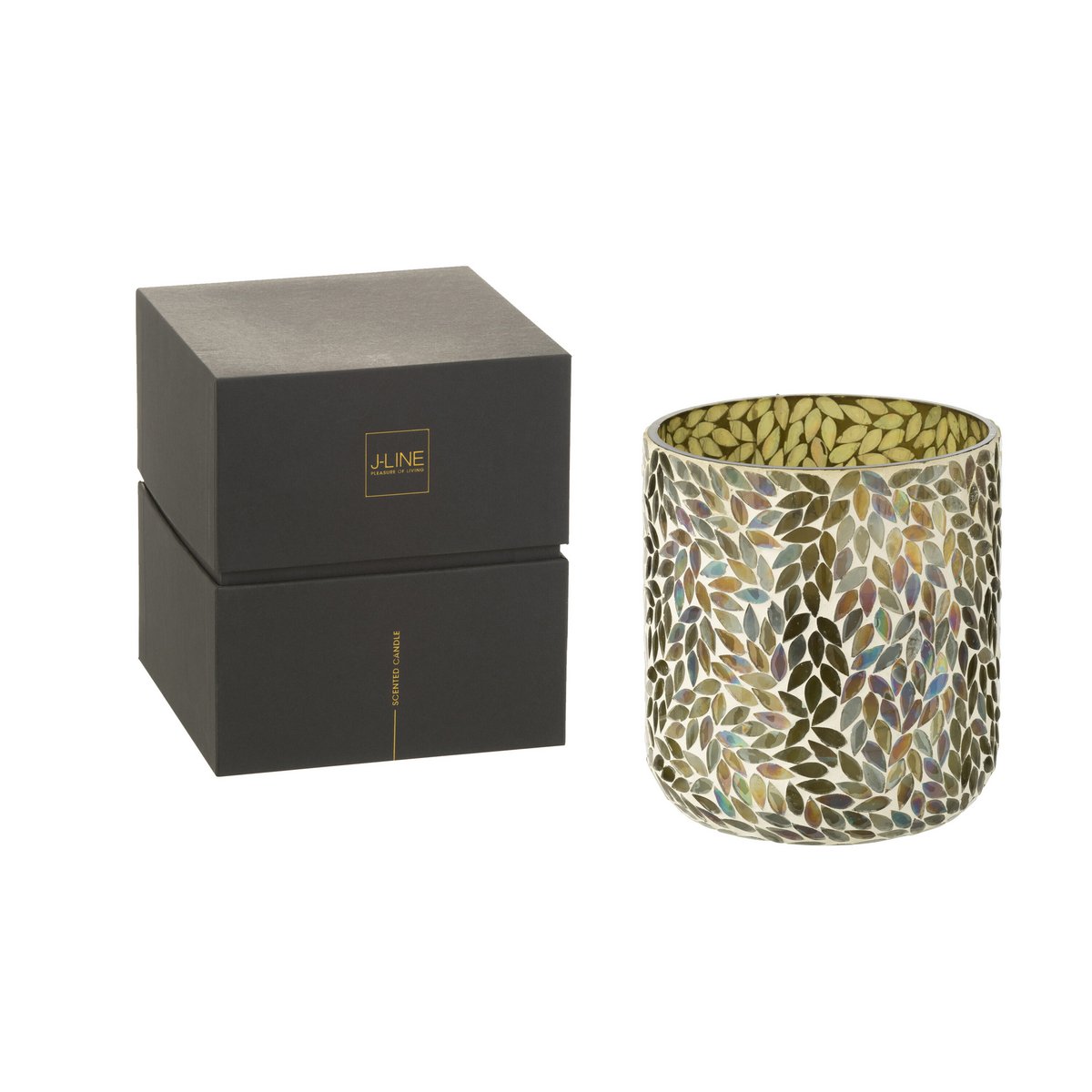 J-Line Duftkerze Tea & Herbs – Glas – groß – groß – 120U