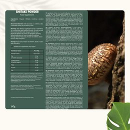 Shiitake Powder Organic -  60 Grams