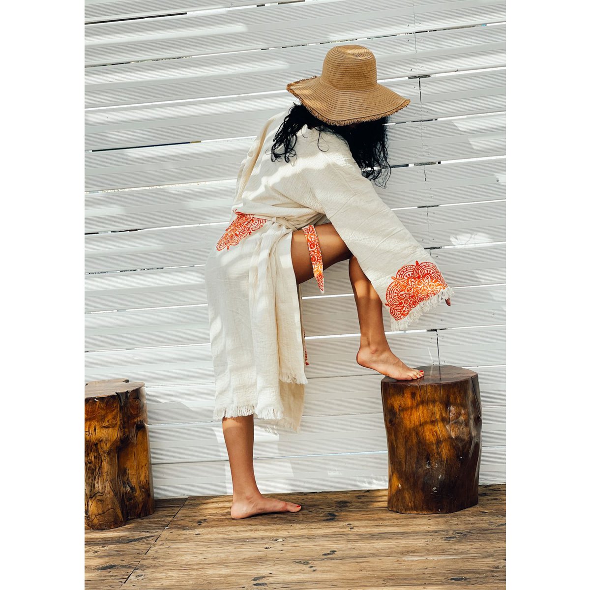 Organic Cotton Long Kaftan Ethnic