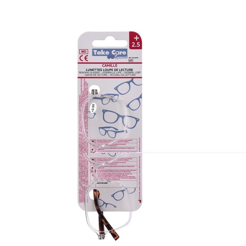 Reading glasses - Camille Transparent and tortoiseshell +2.5