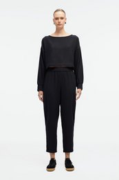 Blusa Corta Negra (3375) 100% Algodón