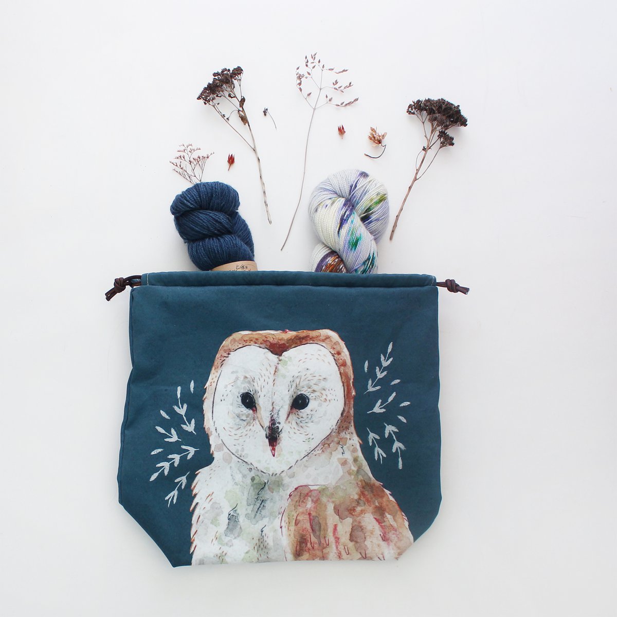 Oliver the Owl | Project Bag | Drawstring Bag