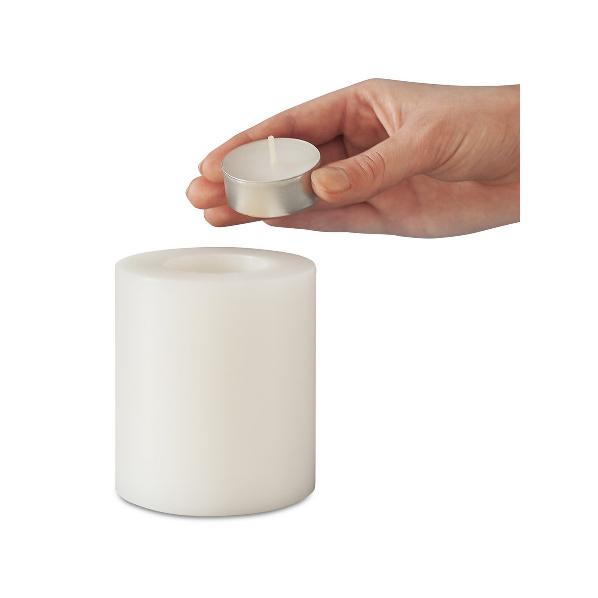 Sin! Insert permanent candle tealight holder white ∅ 8 cm