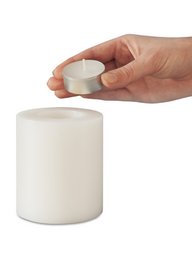 Péché! Insérer un support de bougie permanente blanc ∅ 8 cm